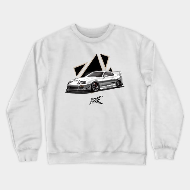 toyota supra a80 white Crewneck Sweatshirt by naquash